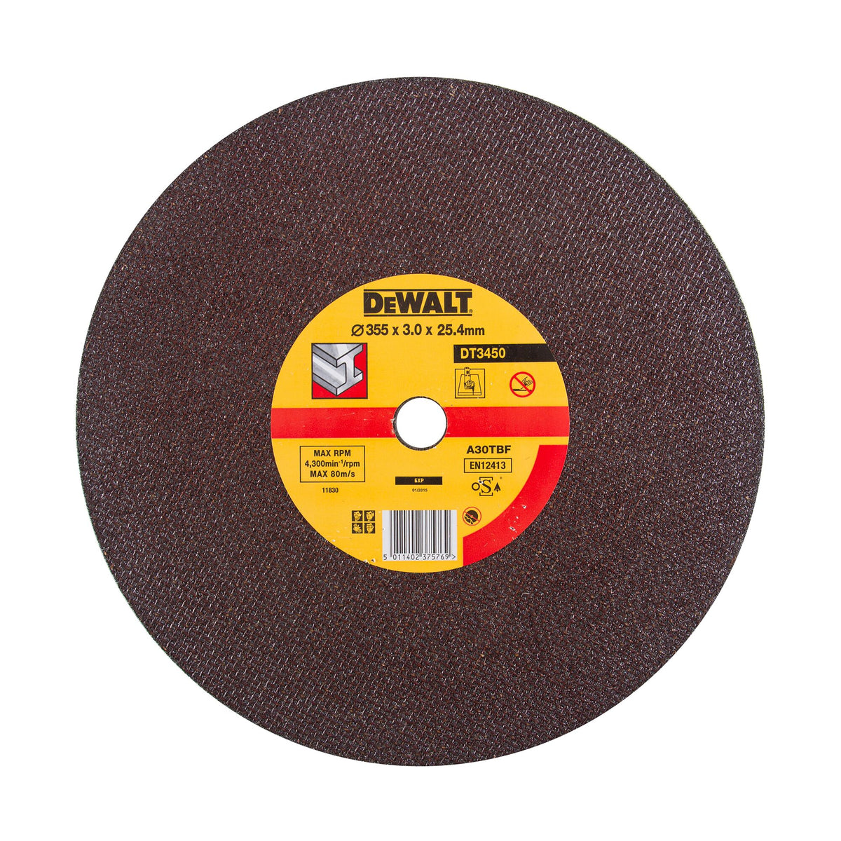 Disco abrasivo per troncatrice veloce per metalli DW871 DeWalt DT3450-QZ