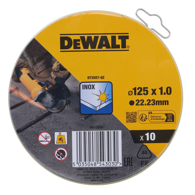 Disco da taglio 125x1mm conf. 10 DeWalt DT3507-QZ