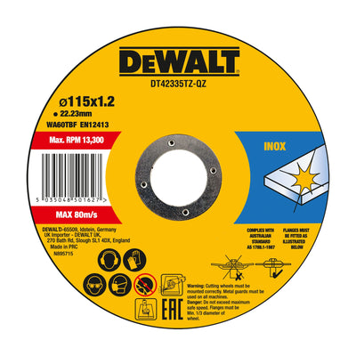 Disco abrasivo standard (confezione da 10) DeWalt DT42335TZ-QZ