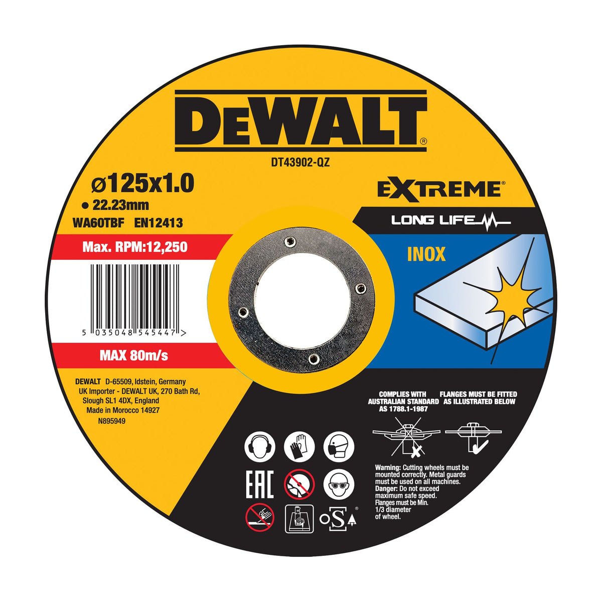 Disco da taglio rapido OSA ad alte prestazioni DeWalt DT43902-QZ