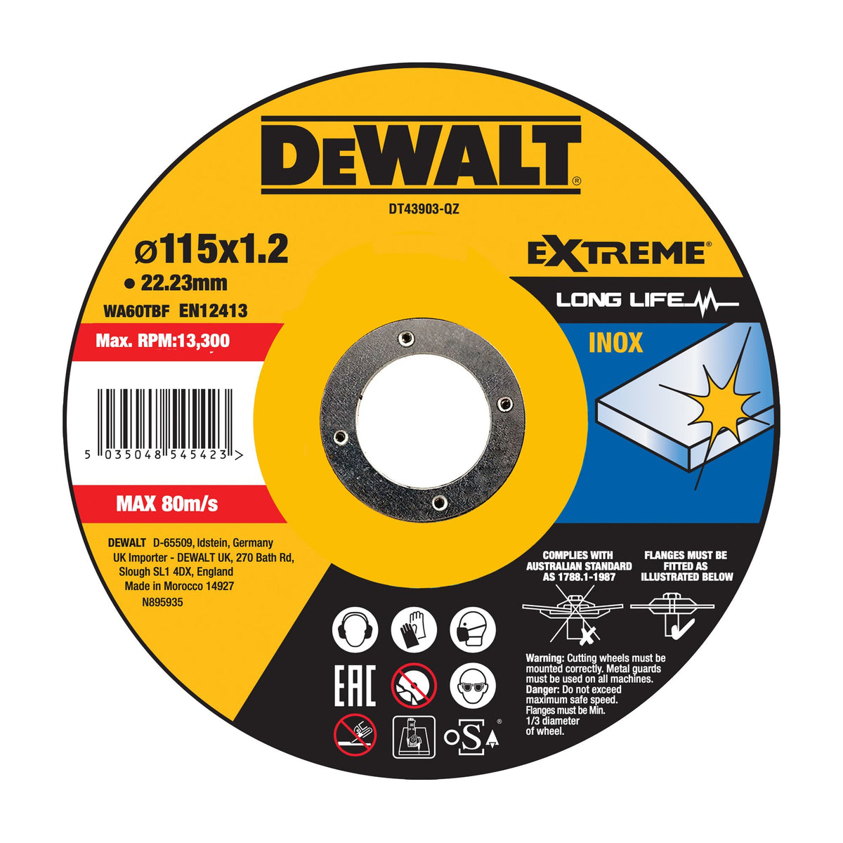 Disco da taglio OSA ad alte prestazioni DeWalt DT43903-QZ