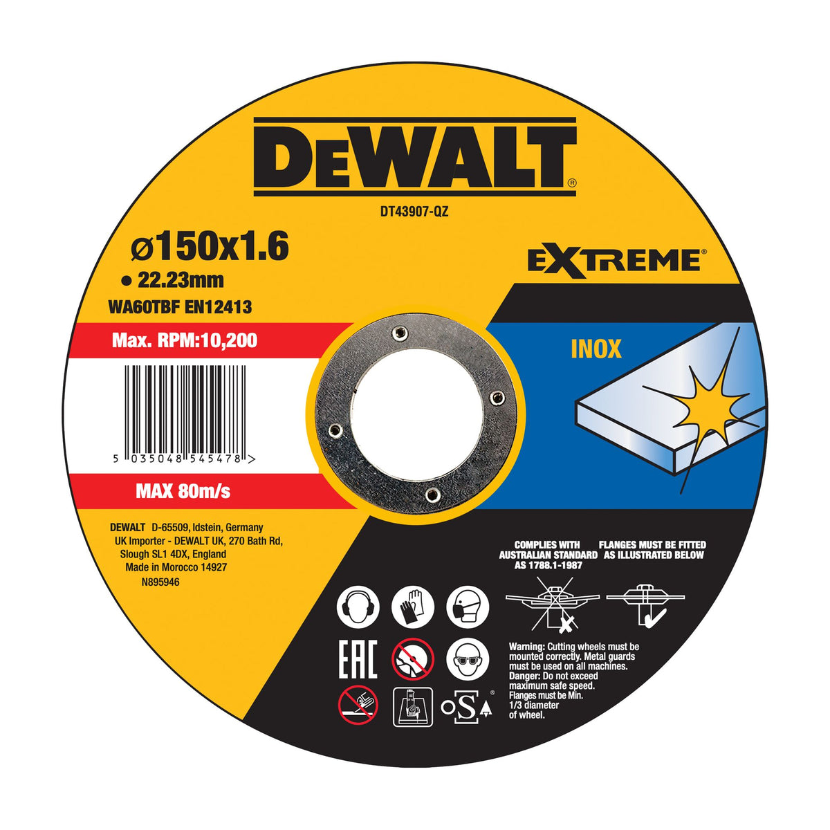 Disco da taglio OSA ad alte prestazioni DeWalt DT43907-QZ