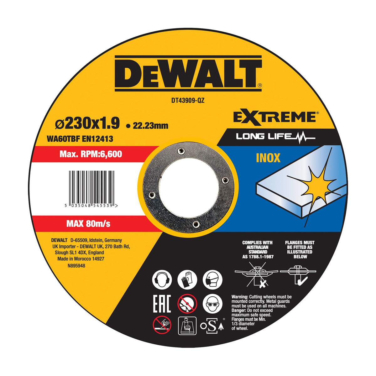 Disco da taglio OSA ad alte prestazioni DeWalt DT43909-QZ