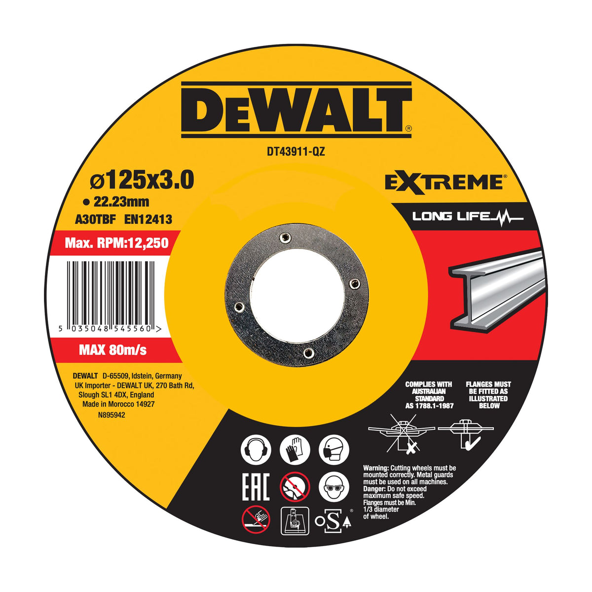 Disco de corte OSA de alto rendimiento DT43911-QZ DeWalt
