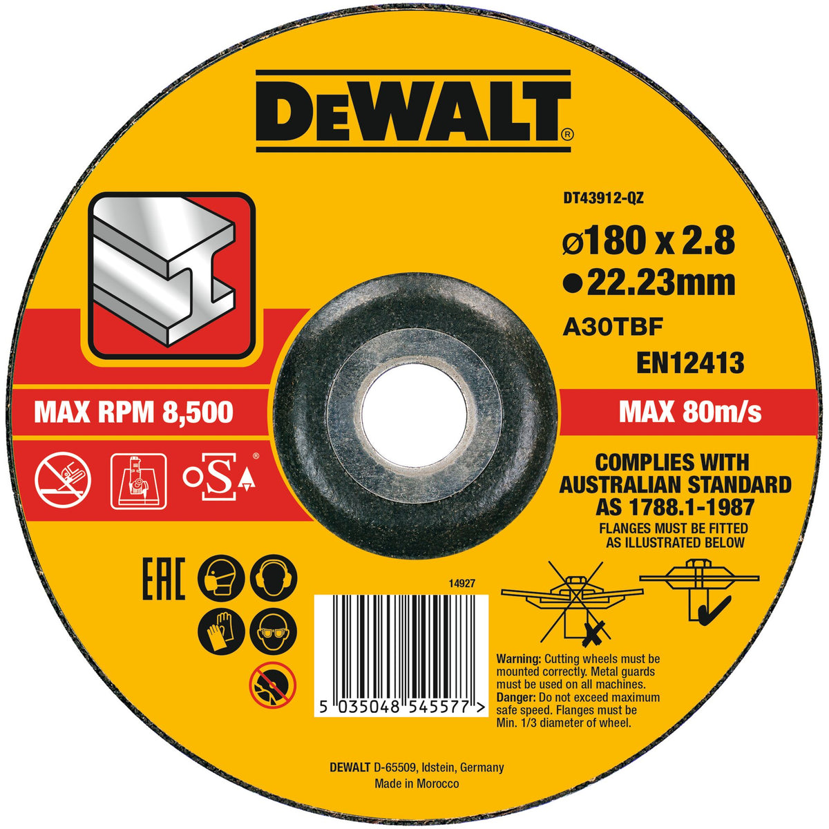 Disco da taglio OSA ad alte prestazioni DeWalt DT43912-QZ