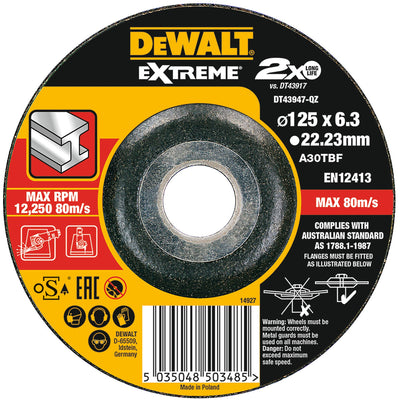 Disco Extreme legato taglio sottile 180x1,6x22,23mm DeWalt