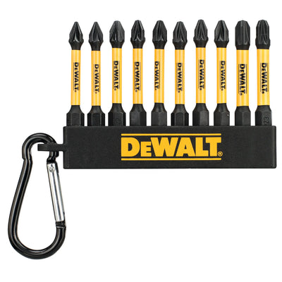 Portachiavi con punta per cacciavite FLEXTORQ da 10 pezzi misti Pozi 57 mm Impact Ready DT7276-QZ DeWalt