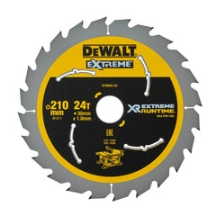 شفرة منشار دائري طراز Extreme Runtime، 210mm، ثقب توسيط 30mm، 24 سن، من DeWalt