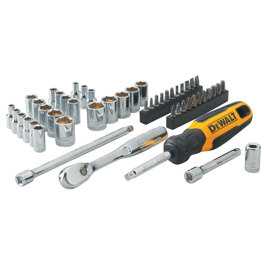 Set 50 pezzi chiavi a bussola compatto attacco 1/4''- misure metriche e pollici DWMT81610-0 DeWalt