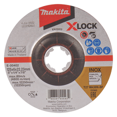 Disco abrasivo X-Lock de centro deprimido, 125x6,0mm - WA36N Makita E-00402