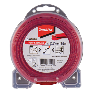 E-01828 Filo in nylon Four-Leaf 2,7mm rosso Makita