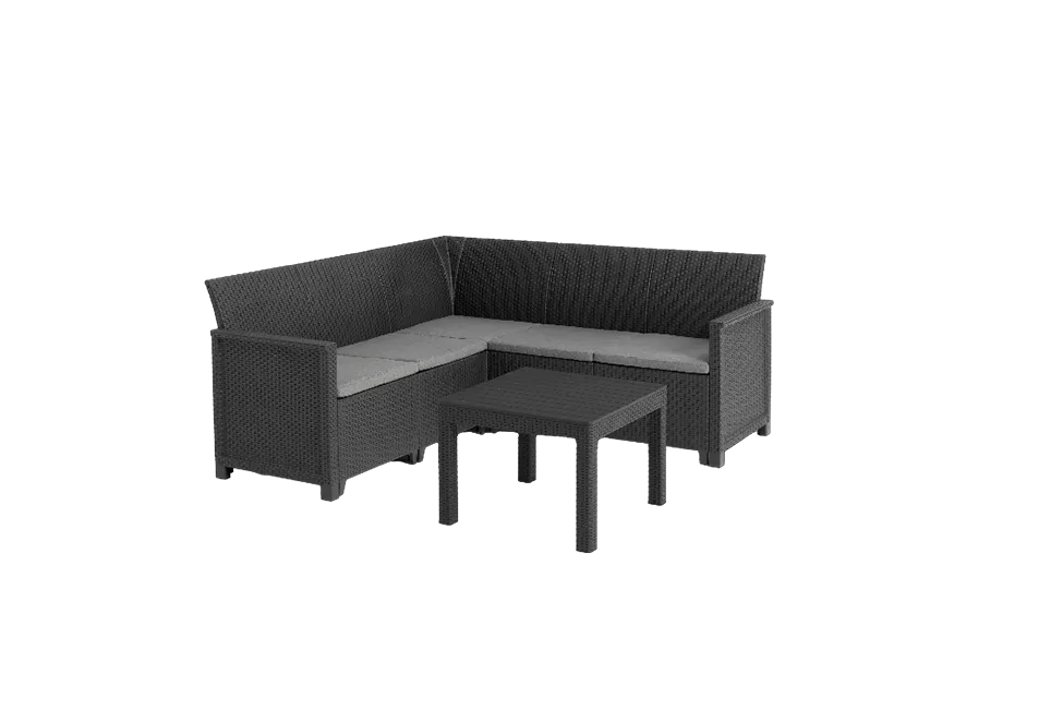Emma 5 Seater Corner Set - Graphite Keter