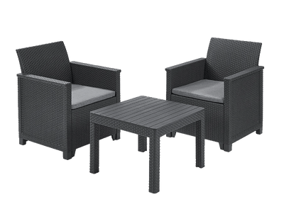 Emma 2 Seater Balcony Set - Graphite Keter