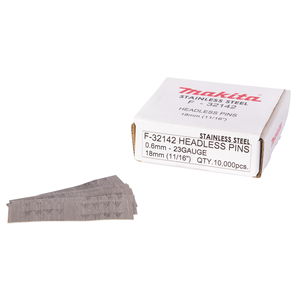 F-32142 Spilli Inox, 0,6x18mm, 23 Ga, 10.000pz Makita