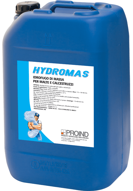 Idrofugo di massa per malte e calcestruzzi Hydromas Proind