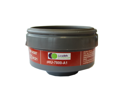 Filtri gas/vapori IRU-7800 A1 / A1P3 / ABEK1 / ABEK1P3 Irudek