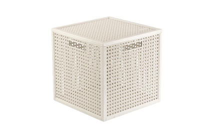 Cesto portaoggetti cubico con coperchio Kaya Cube 19 L beige Curver