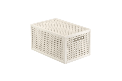Cestino portaoggetti con coperchio Kaya S 7 L beige Curver