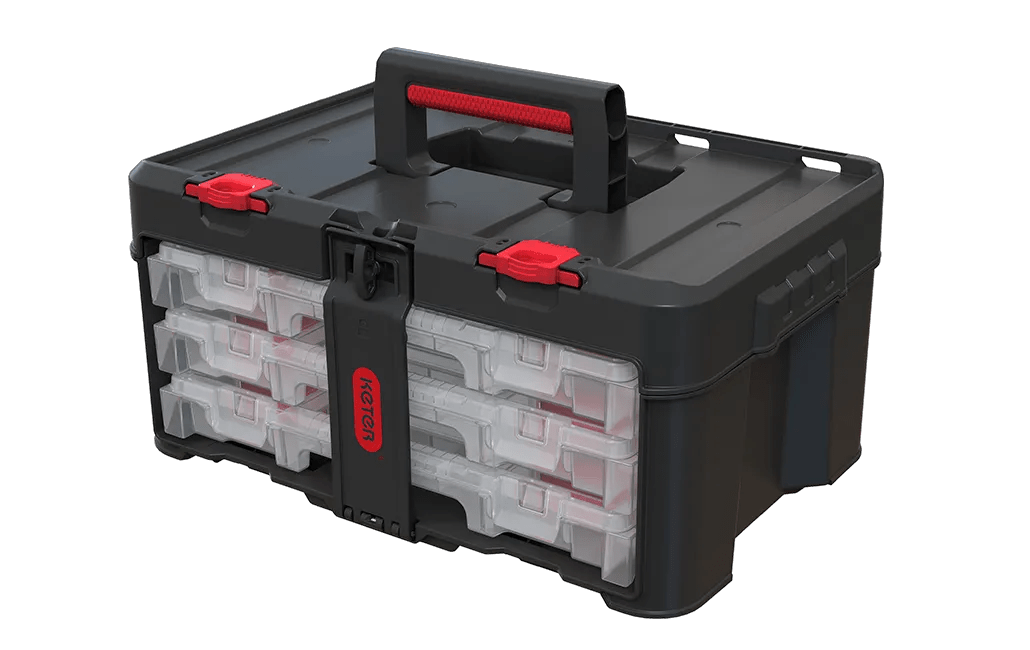 Stack & Roll 3-Set Tool Organiser - Graphite Keter