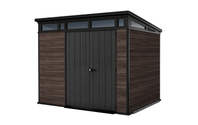 Signature Pent Shed 9x7ft - Rosewood Keter