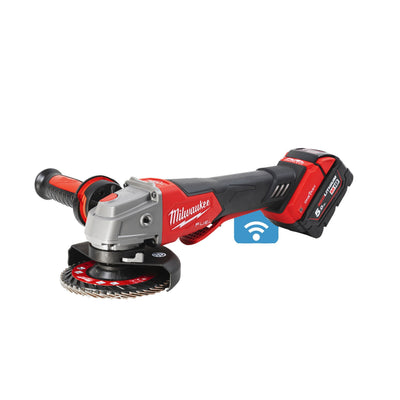 Smerigliatrice Angolare 125 mm con interruttore a paletta e freno M18 FUEL ONE-KEY Milwaukee