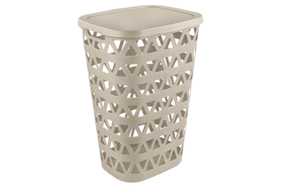 Cesto portabiancheria con coperchio Oceana 55 L off white Curver