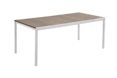 Tavolo da giardino Porto 200 cm piano effetto legno ashwood/bianco Keter