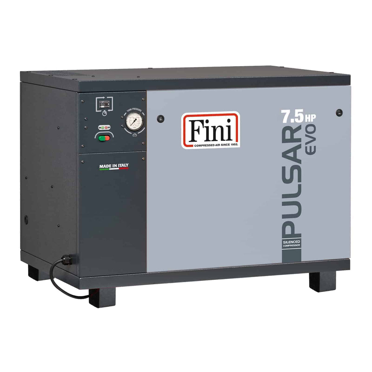 BK119-500F-7,5 Compressore professionale a cinghia bistadio, ideale per utilizzi gravosi e continui.