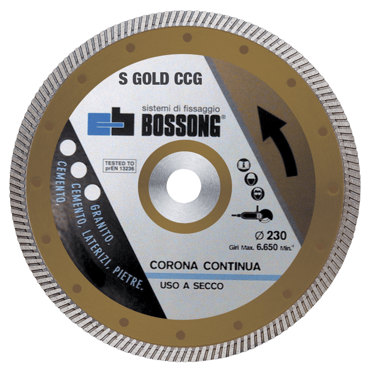 Disco Diamantato Disco a corona continua S GOLD CCG Bossong