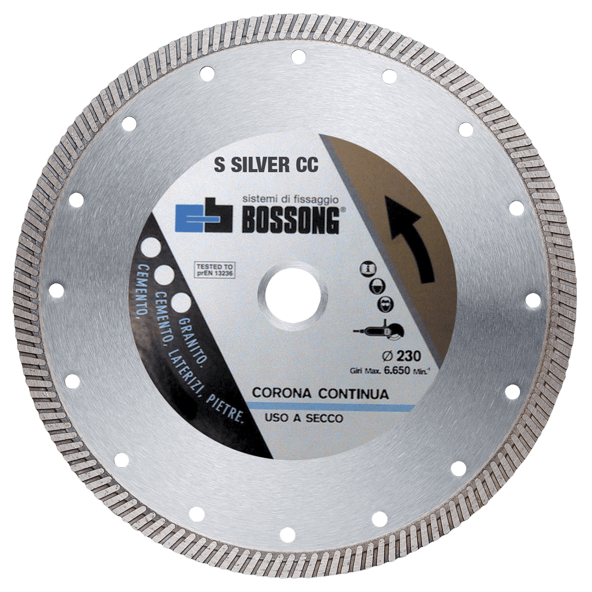 Disco Diamantato Disco a corona continua S SILVER CC Bossong
