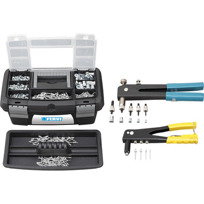 SET Rivettatrici CON Rivetti - Utensileria Professionale - Fervi - Fervi