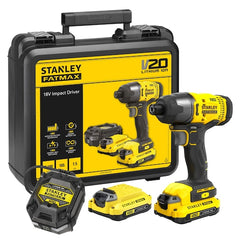 مفك صدمي V20 fatmax بجهد 18 فولت - 1.5 أمبير/ساعة (SFMCF800C2K-QW) Stanley