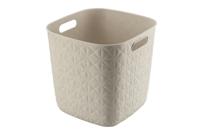 Cesto portaoggetti Softex Cube 15 L bianco gesso 27,9x27,9x26,9 cm Curver