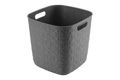 Cesto portaoggetti Softex Cube 15 L grigio scuro 27,9x27,9x26,9 cm Curver