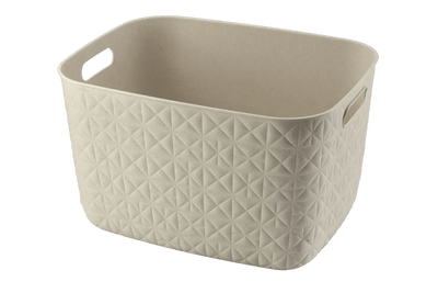 Cesto portaoggetti Softex L 19 L bianco gesso 37,9x29,2x22,1 cm Curver