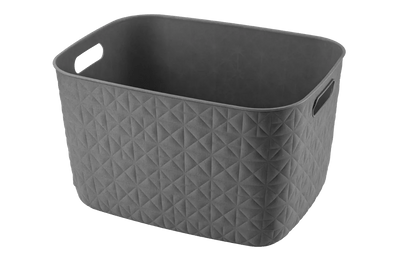 Cesto portaoggetti Softex L 19 L grigio scuro 37,9x29,2x22,1 cm Curver