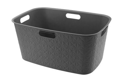 Cesto portabiancheria Softex 45 L grigio scuro 59,4x39,7x27,4 cm Curver
