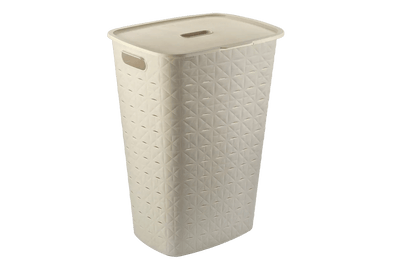 Cesto portabiancheria con coperchio Softex 56 L bianco gesso Curver