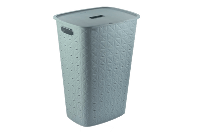 Cesto portabiancheria con coperchio Softex 56 L verde acqua Curver