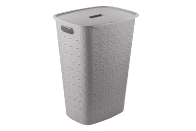 Cesto portabiancheria con coperchio Softex 56 L tortora Curver