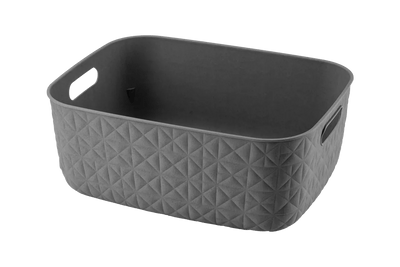 Cesto portaoggetti Softex M 12,5 L grigio scuro 37,9x29,2x14,3 cm Curver