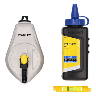 Set tracciatore in alluminio 30m con polvere e livellina per fili (STHT47111-0) Stanley