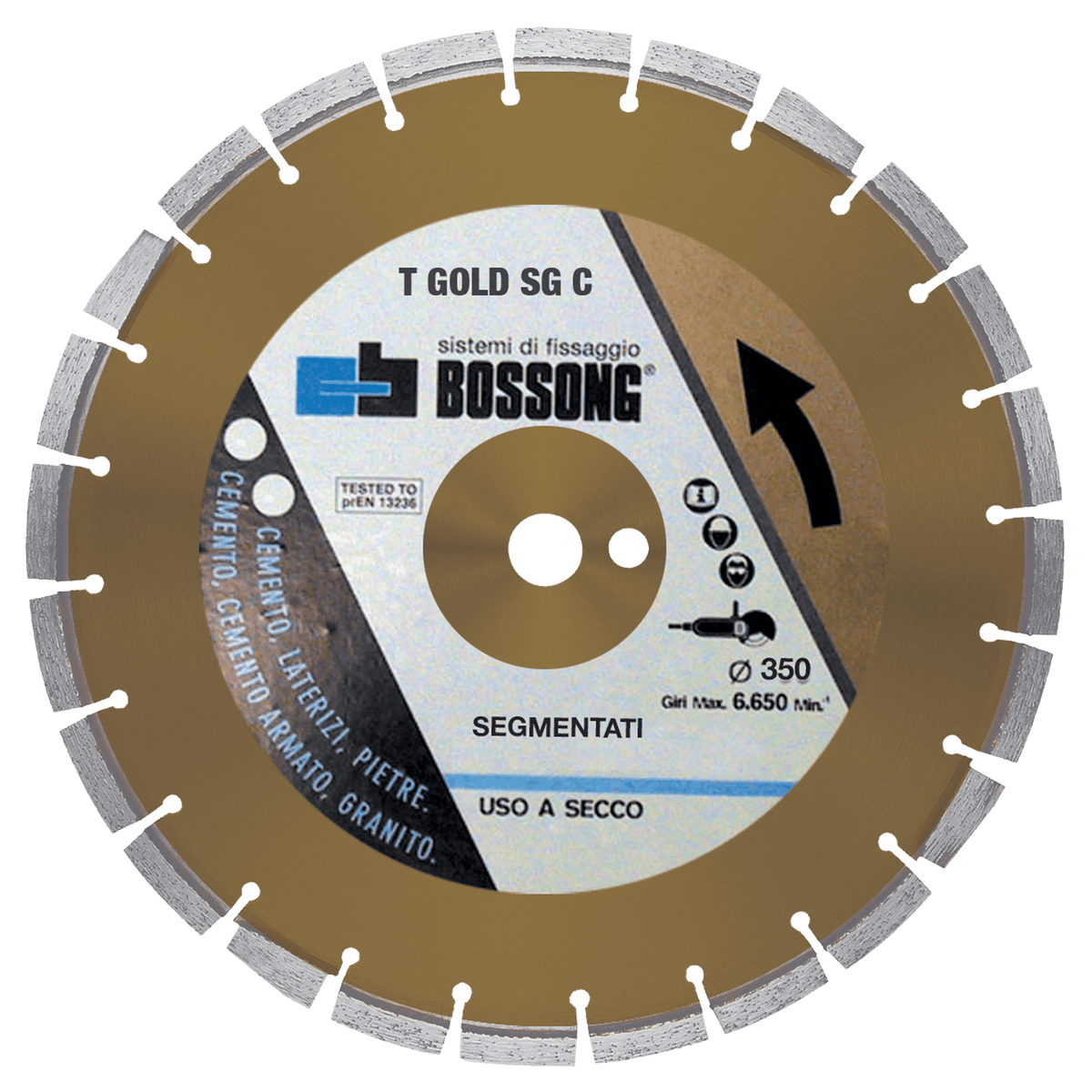 Disco Diamantato Disco segmentato saldatura laser per cementi T GOLD SGC Bossong