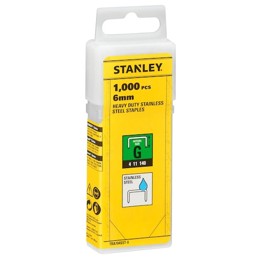GRAFFE TIPO G IN ACCIAIO INOX MM 6/CONF1000 (TRA704SST-0) Stanley