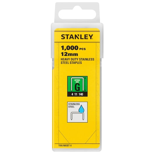 GRAFFE TIPO G IN ACCIAIO INOX MM 12/CONF1000 (TRA708SST-0) Stanley