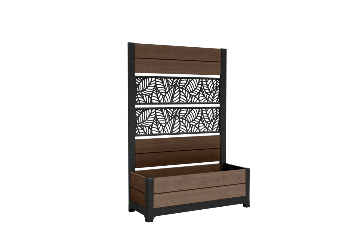 Tulip Leaf Screen Planter - Brown Keter