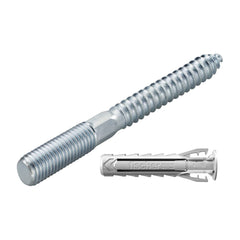 Tornillo de doble rosca con taco para abrazaderas STS Plus Fischer