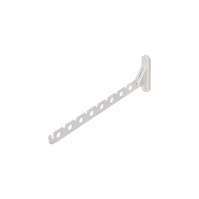Appendigrucce da parete pieghevole in acciaio bianco 30 cm