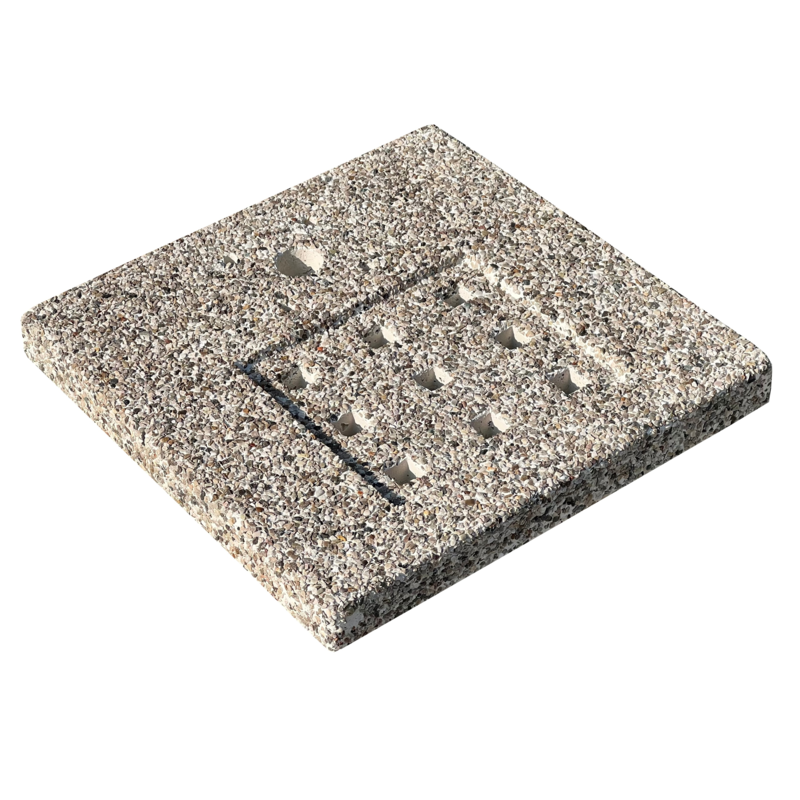 BASE PER FONT.QUADRA 38x38x4,5 AVORIO in scat. Bonfante