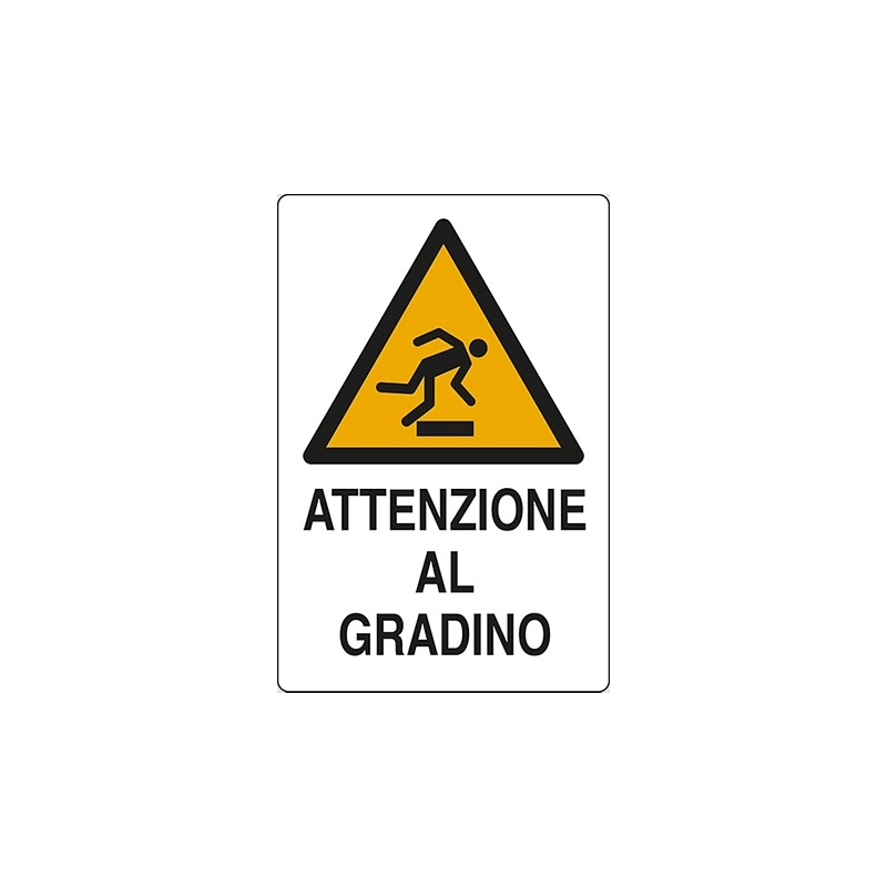CARTELLO 'ATTENZIONE GRADINO'